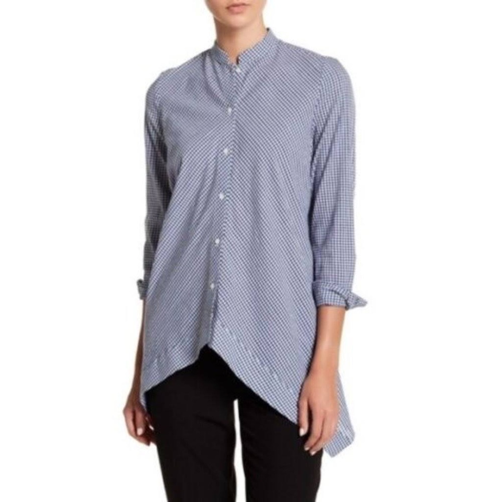 Anne Klein blue and white tunic 2X